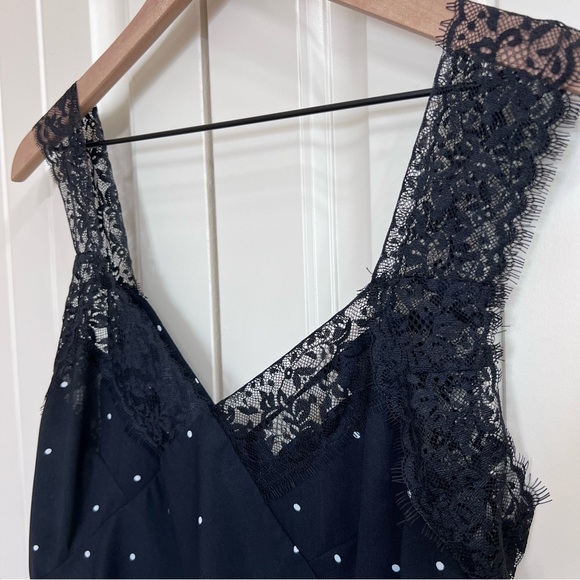 Lovestitch Womens Aubrey Polka Dot Lace Cami in Black/Ivory, Size S, NWT - Picture 3 of 7